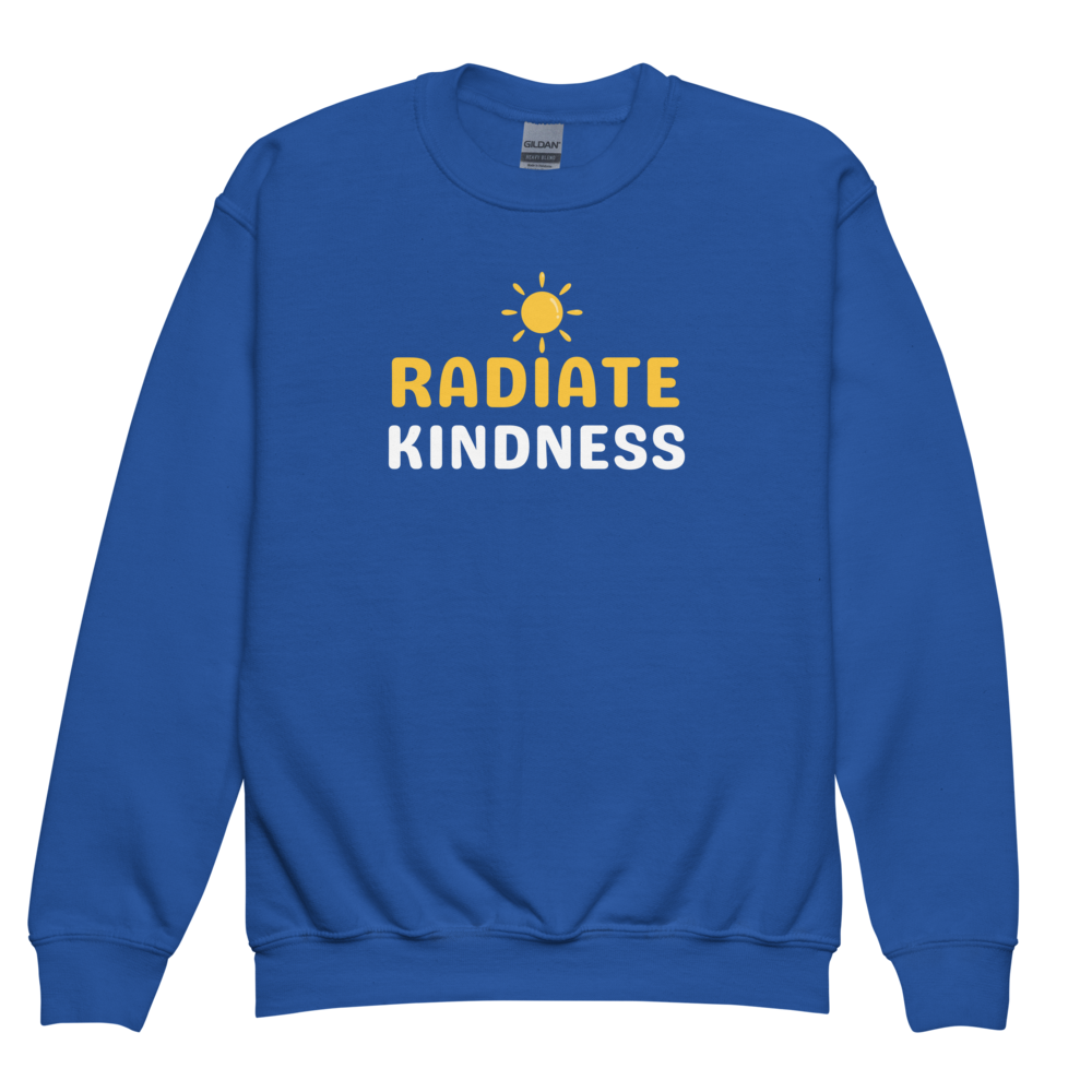 Radiate Kindness Youth crewneck sweatshirt