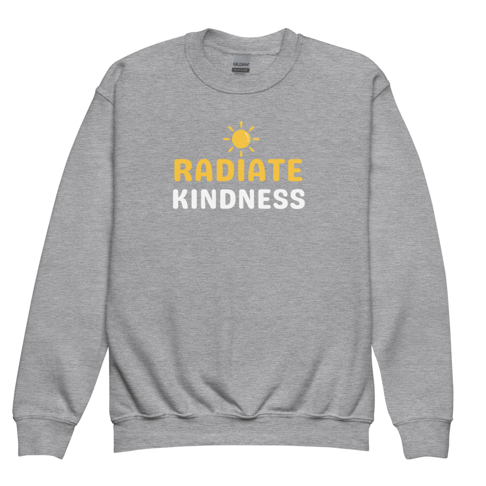 Radiate Kindness Youth crewneck sweatshirt